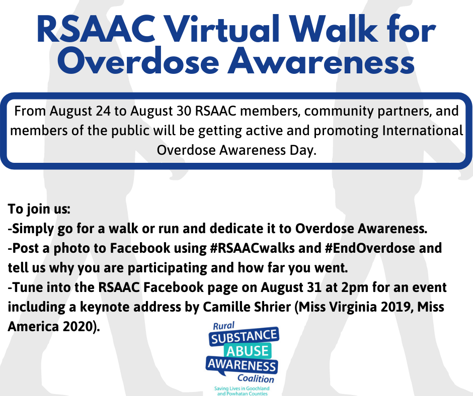 RSAAC Virtual Walk for Overdose Awareness Rural Substance Abuse